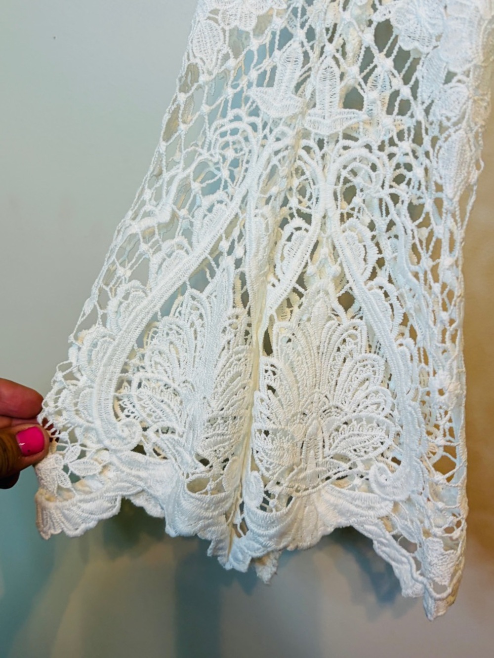 project RUNWAY White Crochet Overlay Top - Picture 5 of 8
